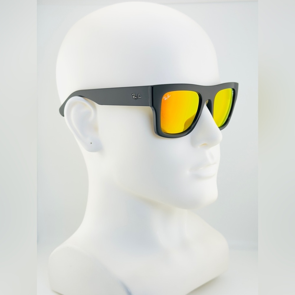 Ray-Ban Scuderia Ferrari Sunglasses RB2217M Black Frame Yellow-Orange Lenses - Picture 5 of 14